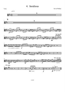 Munchkin Suite: No.4 Insidious - viola part by Kevin Phillips