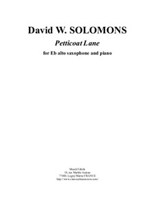 Petticoat Lane: Für Altsaxsophon und Klavier by David W Solomons
