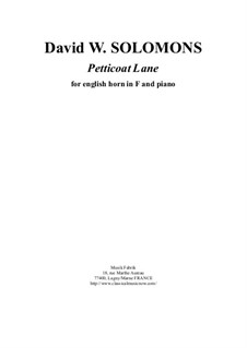 Petticoat Lane: For english horn and piano by David W Solomons