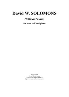 Petticoat Lane: For F horn and piano by David W Solomons