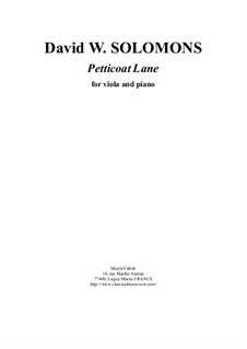Petticoat Lane: Für Viola und Klavier by David W Solomons