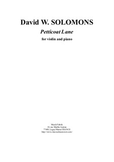 Petticoat Lane: Für Violine und Klavier by David W Solomons
