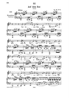 Auf dem See, D.543 Op.92 No.2: Für tiefe Stimme und Klavier by Franz Schubert