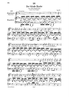 Der blinde Knabe, D.833 Op.101 No.2: Für tiefe Stimme und Klavier by Franz Schubert