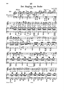 Der Jüngling am Bache, D.638 Op.87 No.3: Für tiefe Stimme und Klavier by Franz Schubert