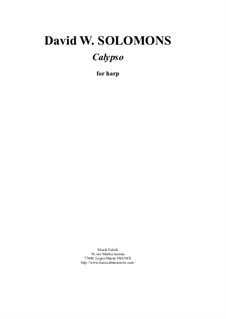 Calypso: For pedal harp by David W Solomons