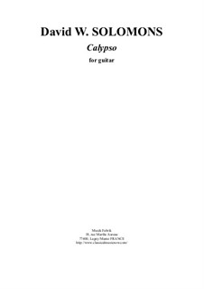 Calypso: For solo guitar by David W Solomons