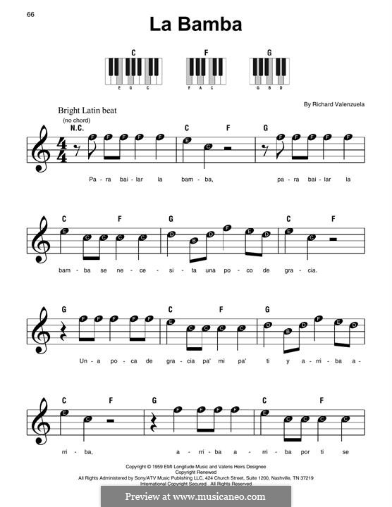 La Bamba (Los Lobos) von R. Valens - Noten auf MusicaNeo