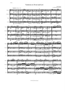 Sweet and Low: Variations, for string quartet by Joseph Barnby