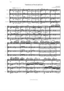 Sweet and Low: Variations, for flute quartet by Joseph Barnby