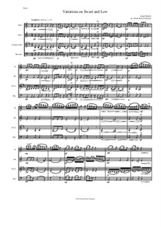 Sweet and Low: Variations, for wind quartet by Joseph Barnby