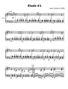 Etude No.1 for Piano: Etude No.1 for Piano by Jason Sullivann