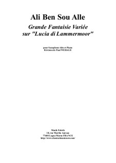 Grande Fantaisie Variée sur 'Lucia di Lammermoor' for alto saxophone and piano: Grande Fantaisie Variée sur 'Lucia di Lammermoor' for alto saxophone and piano by Ali Ben Sou Alle