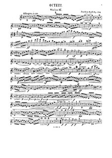 Streichoktett in C-Dur, Op.176: Violinstimme II by Joachim Raff