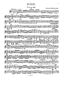 Streichoktett in C-Dur, Op.176: Violinstimme III by Joachim Raff