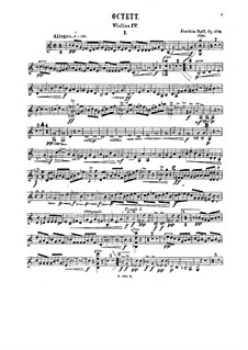 Streichoktett in C-Dur, Op.176: Violinstimme IV by Joachim Raff