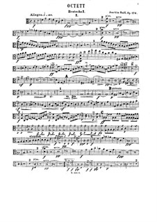 Streichoktett in C-Dur, Op.176: Violastimme I by Joachim Raff