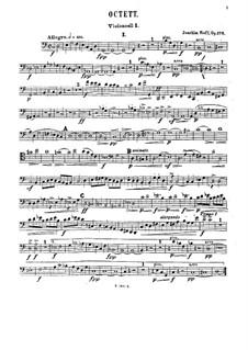 Streichoktett in C-Dur, Op.176: Cellostimme I by Joachim Raff