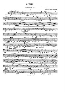 Streichoktett in C-Dur, Op.176: Cellostimme II by Joachim Raff