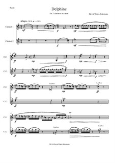 Delphine: For clarinet duo (canon a 2) by David W Solomons