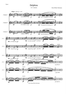 Delphine: For clarinet trio by David W Solomons