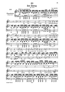 Der Zwerg, D.771 Op.22 No.1: Für tiefe Stimme und Klavier by Franz Schubert