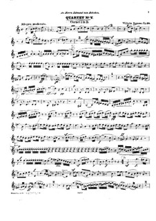 Bläserquartett Nr.5, Op.38: Kornettstimme I by Emilio Wilhelm Ramsöe