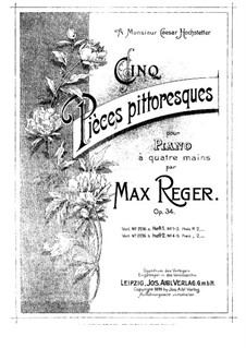 Cinq pièces pittoresques, Op.34: Stücke Nr.1-3 by Max Reger