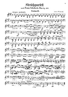 Sonate für Violine und Klavier in A-Dur, D.574 Op.162: Bearbeitung für Streichquartett – Violinstimme II by Franz Schubert