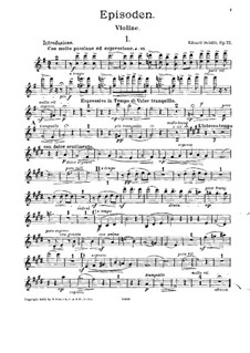 Episoden für Klaviertrio, Op.72: Violinstimme by Eduard Schütt