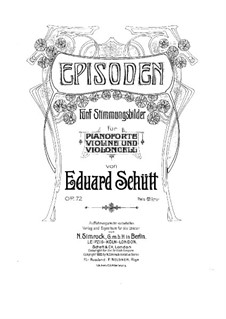 Episoden für Klaviertrio, Op.72: Vollpartitur by Eduard Schütt