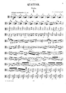 Streichquartett Nr.1 in F-Dur, Op.7: Violastimme by Nikolai Sokolow