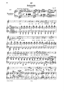 Sehnsucht, D.636 Op.39: Für tiefe Stimme und Klavier by Franz Schubert