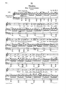 Thekla. Eine Geisterstimme, D.595 Op.88 No.2: Für tiefe Stimme und Klavier by Franz Schubert