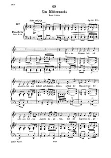 Um Mitternacht, D.862 Op.88 No.3: Für tiefe Stimme und Klavier by Franz Schubert
