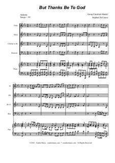 Nr.51 Doch Dank sei Dir Gott: For woodwind quartet by Georg Friedrich Händel
