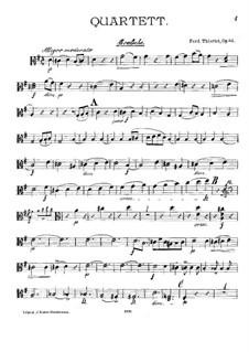 Quartett für Flöte und Streicher, Op.84: Violastimme by Ferdinand Thieriot