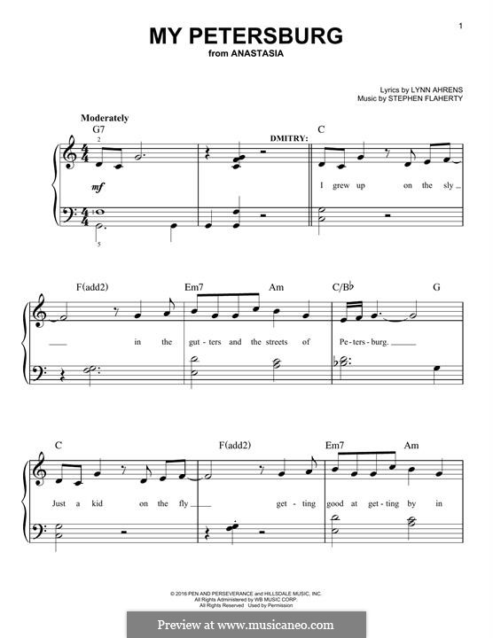 My Petersburg: Für Klavier by Lynn Ahrens, Stephen Flaherty