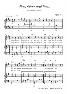 Flieg, kleiner Vogel flieg..., Op.6: Für Chor und Klavier by Paul Nutt