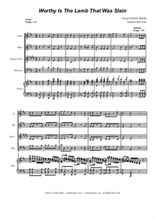 Nr.53 Würdig ist das Lamm: For woodwind quartet by Georg Friedrich Händel