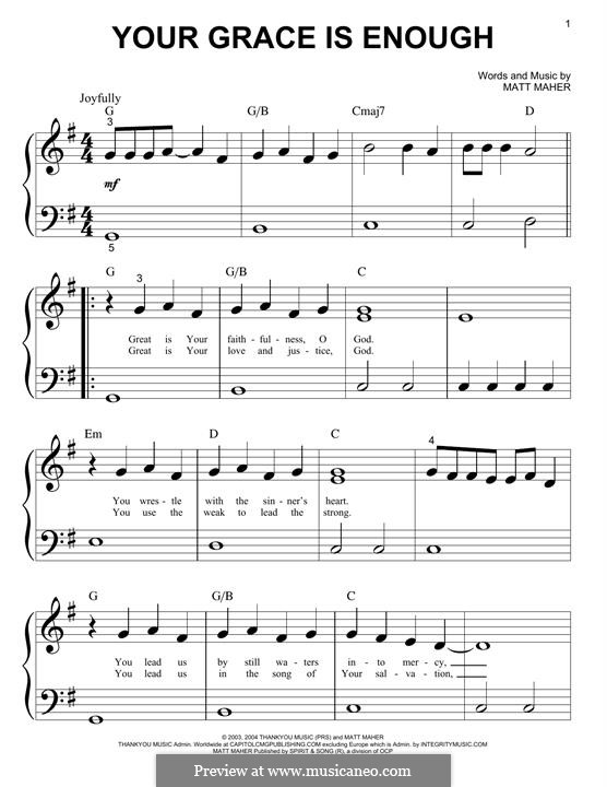 Your Grace is Enough von M. Maher Noten auf MusicaNeo