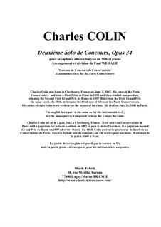 Solo de Concours No.2, Op.34: For english horn and piano by Charles Colin