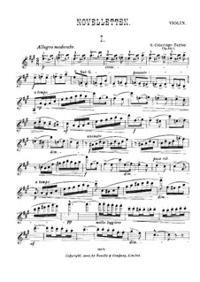 Nr.1: Für Violine und Klavier – Solostimme by Samuel Coleridge-Taylor