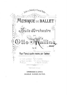 Ballettmusik, Op.42: Nr.2. Danse gracieuse, für Klavier, vierhändig by Otto Malling