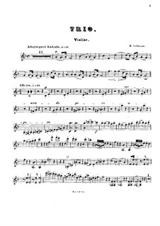 Klaviertrio Nr.1 in F-Dur, Op.3: Violinstimme by Robert Volkmann