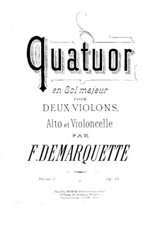 Streichquartett in G-Dur, Op.13: Violinstimme I by F. Demarquette