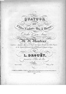 Quartett für Flöte und Streicher: Violinstimme by Louis François Philippe Drouet