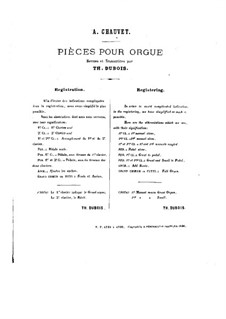 Zwanzig Stücke für Orgel: Nr.5-8 by Alexis Chauvet