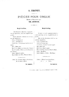 Zwanzig Stücke für Orgel: Nr.15-16 by Alexis Chauvet