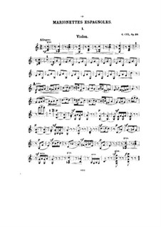 Sieben Miniaturen für Violine und Klavier, Op.39: Solostimme by César Cui